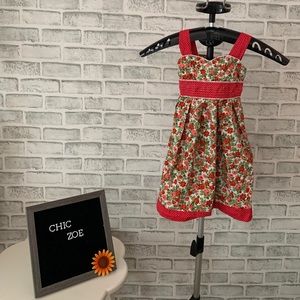 my vintage baby red floral dress
